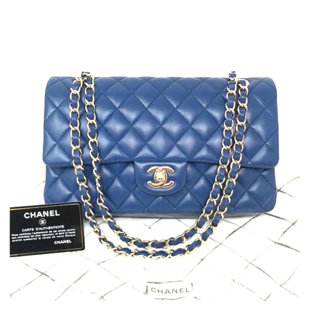 Chanel Classic Flap Bag in Blue Lambskin GHW